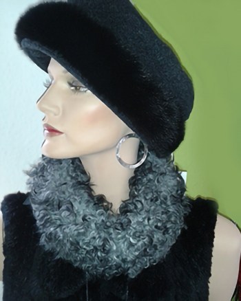 Loop aus Gotlandfell natur